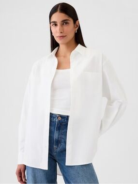 GAP Organic Cotton Oxford Big Shirt Button-Up Shirt — Classic Clean Style